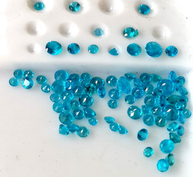 Apatite 2 mm / 0,03 ct round