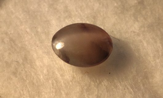 Alexandrite 4,8 x 3,8 mm / 0,3 ct oval, cat eye effect with certificate