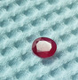 Rubiini 9,8 mm / 3 ct ovaali kuvallisella GRA aitoustodistuksella
