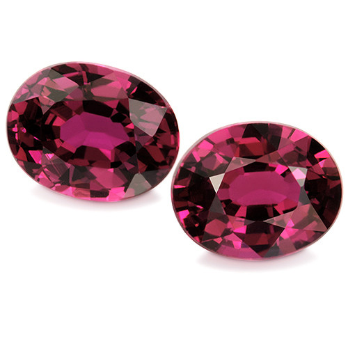 Rubiinipari 5 mm / 2 x 0,4 ct ovaali