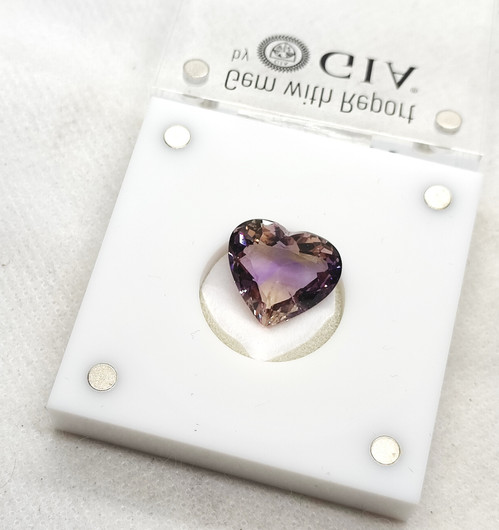 Ametriini 16 x 14 mm / 9 ct sydän