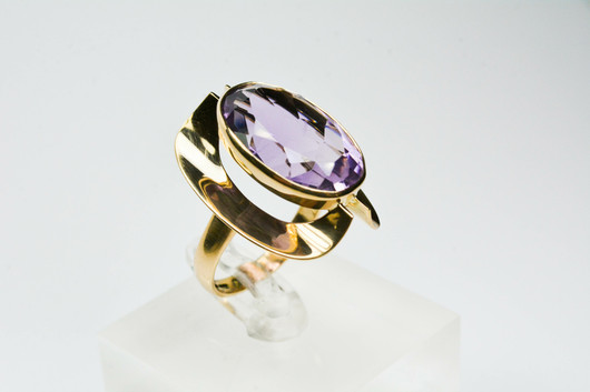 Vintage jalokivi / kultasormus / Eino Westerback, designer Eero Rislak