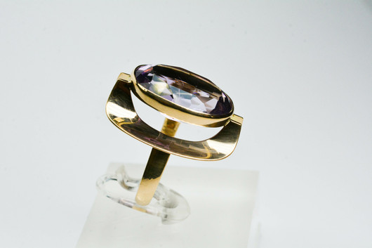 Vintage jalokivi / kultasormus / Eino Westerback, designer Eero Rislak