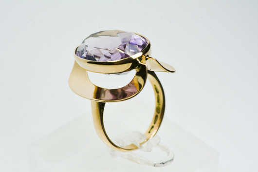 Vintage jalokivi / kultasormus / Eino Westerback, designer Eero Rislak