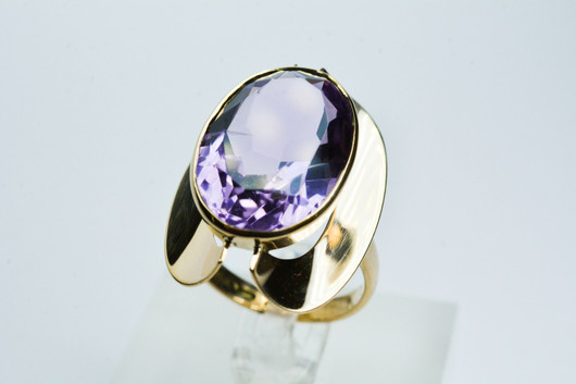 Vintage jalokivi / kultasormus / Eino Westerback, designer Eero Rislak
