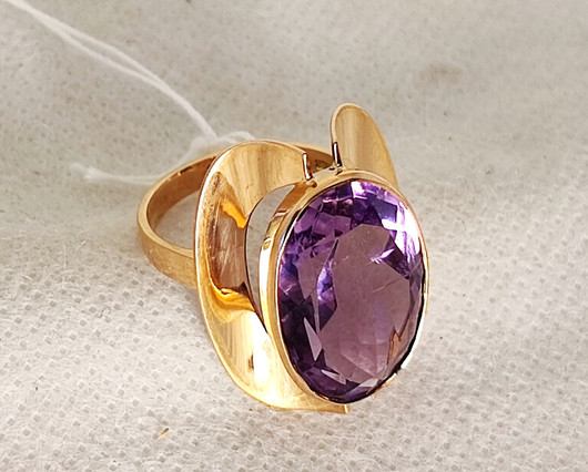 Vintage jalokivi / kultasormus / Eino Westerback, designer Eero Rislak