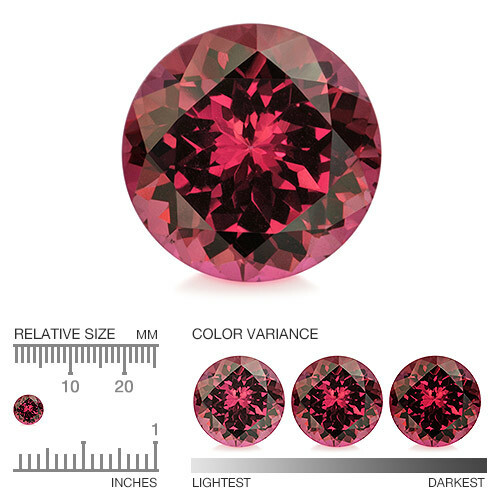 Rhodoliitti granaatti 5,5 mm / 0,8 ct pyöreä