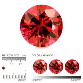 Rubiini briljantti 3,2 mm / 0,1 ct pyöreä