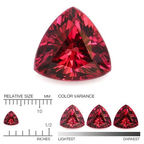 Rubiini 4,5 mm / 0,4 ct kolmio