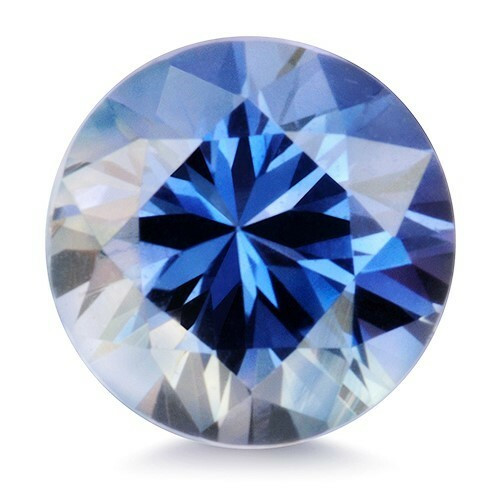 Safiiri 4,5 mm / 0,4 ct briljantti pyöreä kuvallisella aitoustodistuksella