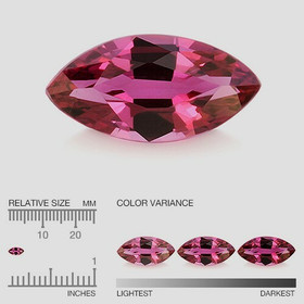 Rubiini 5 mm / 0,2 ct markiisi