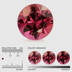 Tansanian rubiini 2,8 mm / 0,1 ct pyöreä