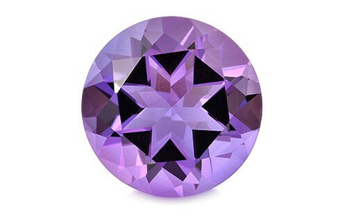 ametisti 7mm / 1,1ct kirkkaan violetti viistehiottu pyöreä