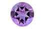 Ametisti 7 mm / 1,1 ct kirkkaan violetti viistehiottu pyöreä