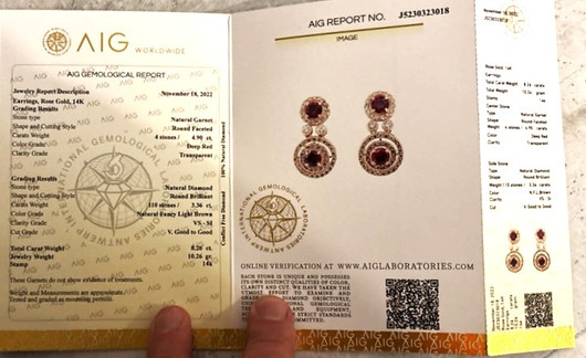 Vintage golden diamond  / gemstone  earrings