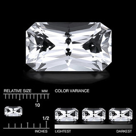 Danburiitti VVS 2ct kirkas väritön smaragdi hionta