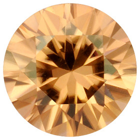 Sri Lankan zirconi 4mm / 0,35 ct VVS, konjakin ruskea pyöreä