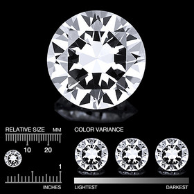 Danburiitti timanttimainen briljantti hiottuna 7,5mm