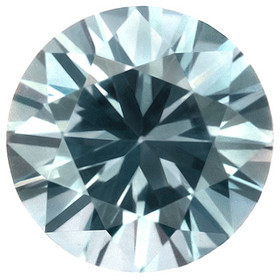Briljantti Akvamariini 6,5 mm / 0,6 ct pyöreä kuvallisella aitoustodistuksella