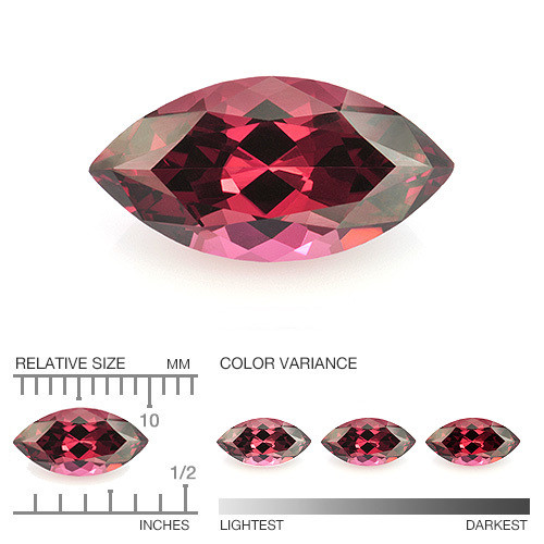 Rhodoliitti granaatti 10mm