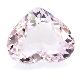 Morganiitti 7 x 8 mm / 1 ct sydän hiottu, kuvallisella aitoustodistuksella