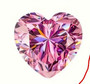 Moissanite 6,5mm pink heart 1.00ct