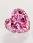 Moissanite 6,5mm pink heart 1.00ct