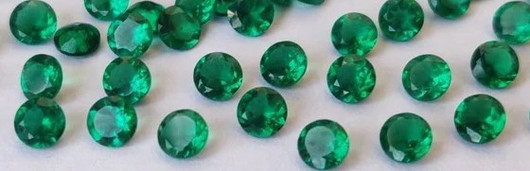 Emerald  ( synt. ) round 3mm / price for 3pcs