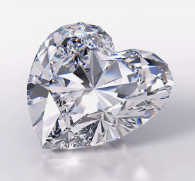 Moissaniitti 1ct sydän