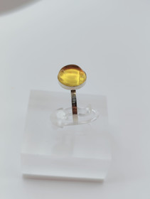 Vintage Baltic Amber silver ring