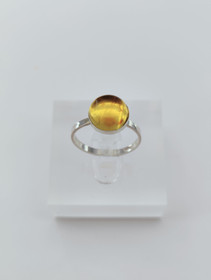 Vintage Baltic Amber silver ring
