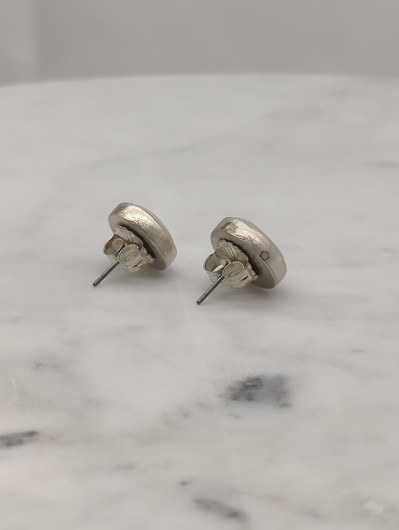 Vintage silver earrings with quartz stone