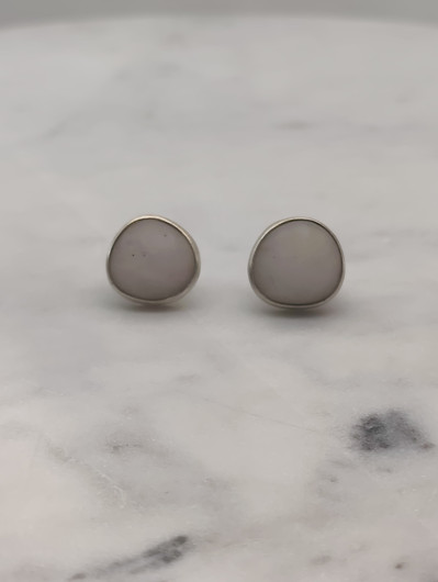 Vintage silver earrings with quartz stone