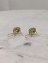 Vintage yellow gold  earrings with diamonds