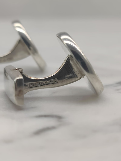 Vintage silver tie pin and cufflinks set