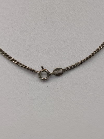 Vintage silver heart shaped pendant with chain
