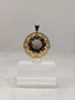 Vintage gold pendant with quartz 