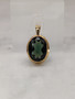 Vintage gold pendant with synthetic spinel