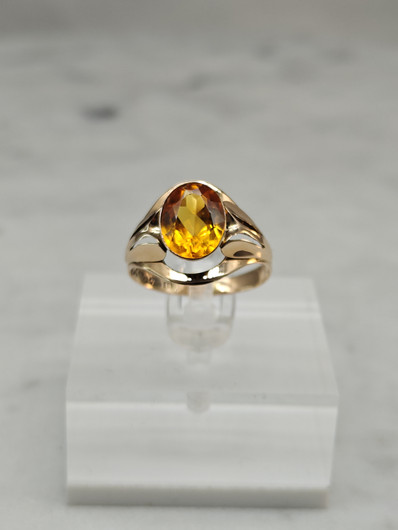 Vintage Citrine gold ring  