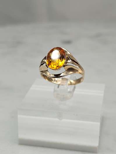 Vintage Citrine gold ring  