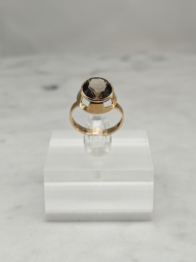 Vintage Quartz gold ring  