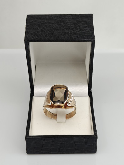Vintage Quartz gold ring  