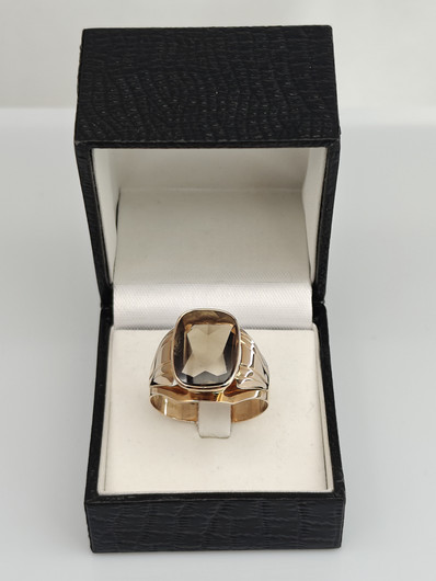 Vintage Quartz gold ring  