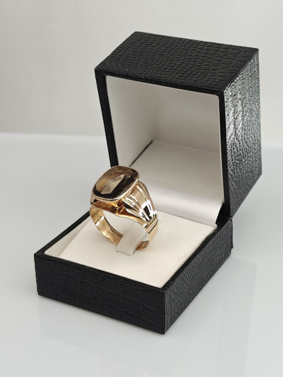 Vintage Quartz gold ring  