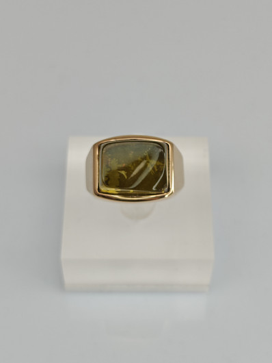 Vintage Baltic Amber gold ring  
