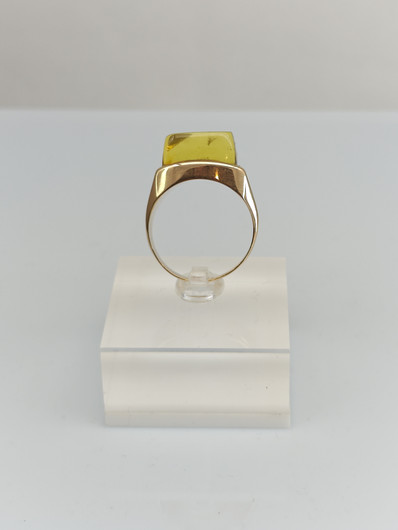 Vintage Baltic Amber gold ring  