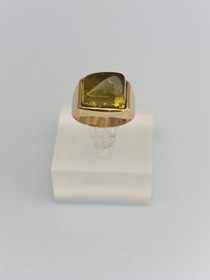 Vintage Baltic Amber gold ring  