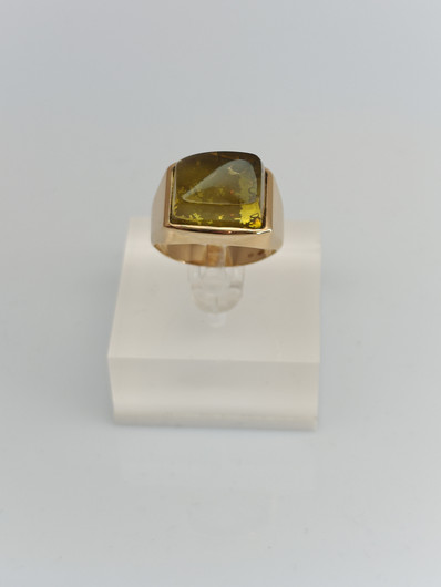 Vintage Baltic Amber gold ring  