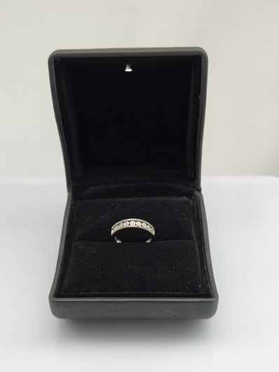 Vintage diamond white gold ring  