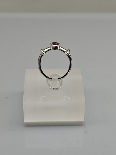 Vintage Ruby silver ring  